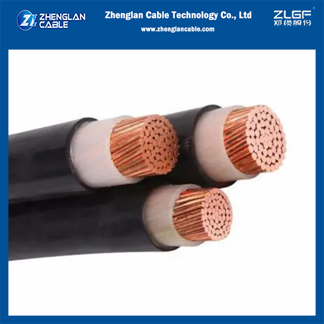 0.6/1 (1,2) xlpe do quilovolt isolaram cabo distribuidor de corrente de cobre IEC60502-1 do cobre do núcleo do cabo cu/xlpe/pvc o único