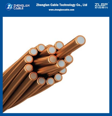 Condutor de aço revestido de cobre 3/3.26(25mm2) ASTM B228 CCS de alta resistência