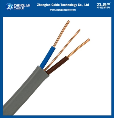Cable Twin 2 núcleo com terra 2x1.5mm2+1mm2, 2x2.5mm2+1.5mm2 CU/PVC/PVC 300/500V