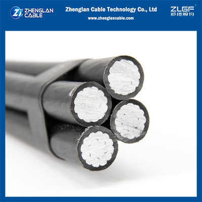AL/XLPE Quadruplex Aerial Service Cable Aerial Bundled Cable 4X35MM2