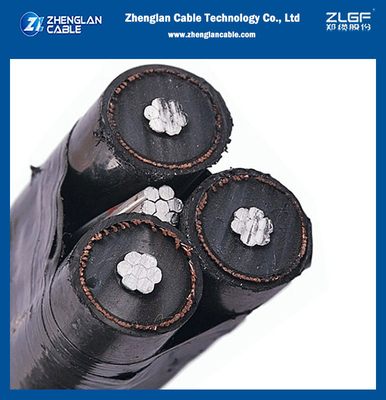Cable de fase de alumínio circular compactado em cadeia H68 12.7/22kV MV ABC protegido para cabos aéreos