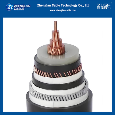 8.7/15kv Cabo de alimentação de tensão média AWA Cabo blindado 1x120/16mm2 Cu/SC/XLPE/SC/CWS/PVC/AWA/PVC IEC 60502-2