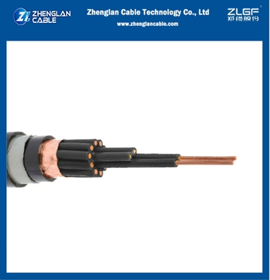 Cabo de controlo elétrico 0,6/1kV 12X2,5 mm2 núcleo de cobre PVC isolado PVC revestido com fita de cobre