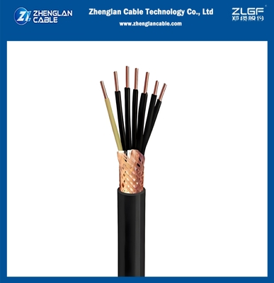 0.6/1KV CU/PVC/PVC 7x2.5 Sqmm cabo de controlo com cobre fio trançado escudo IEC60502-1