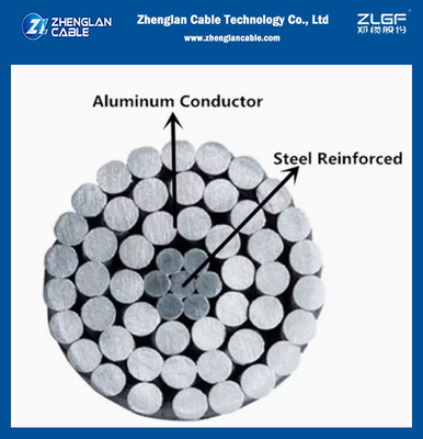 Cable ACSR Overhead Bare Aluminium Conductor Acero reforçado Conductor BS 215