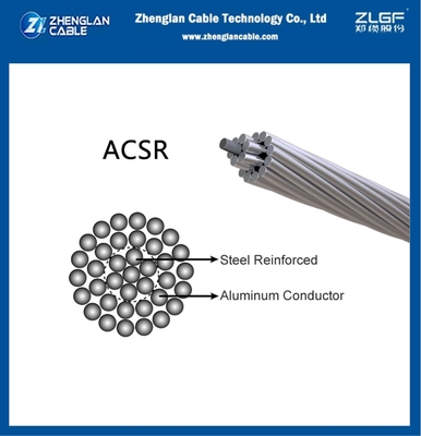 ACSR Condutor nu Acero de condutor de alumínio reforçado 120/20mm2 AL26/2.44 ST7/1.90 BS215