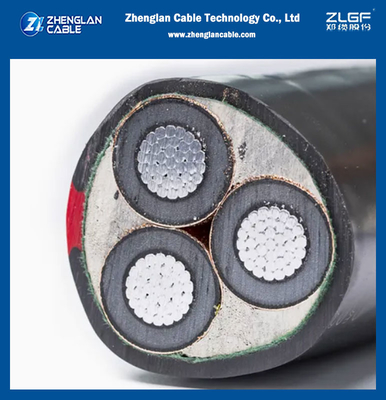 11kv 15kv 20kv 33kv 35kv Cabo de alimentação de voltagem média 3 núcleo Conductor de cobre de alumínio XLPE Isolado Blindado LSZH Cabo Elétrico XLPE