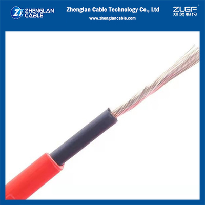 Cable solar de núcleo único fabricante chinês TUV aprovado 1x6mm2 preto e vermelho