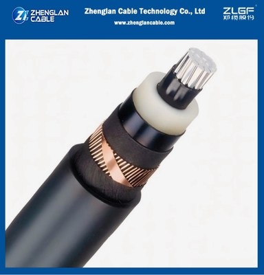 8.7/15kv Cabo de alimentação de tensão média YJLSV1x185/25mm2AL/SC/XLPE/SC/PVC/CWS/CTS/PVC IEC 60502-2
