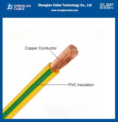 Fios de construção CU/PVC Classe 5 450/750V 1,5 mm2 Cabo flexível Condutor de cobre PVC isolado IEC60227