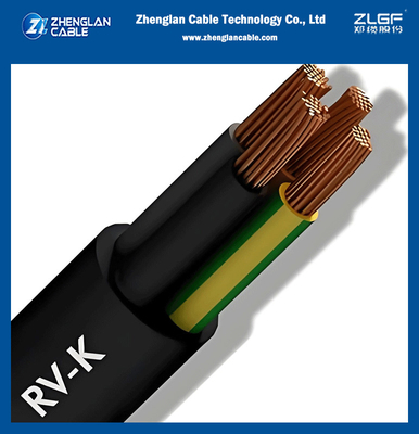 3.6 KV Cabos de alimentação RV-K Condutor de cobre flexível PVC Jacket