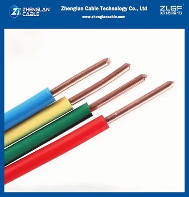 Fio elétrico para construção H07V-U, PVC isolado, cobre, núcleo único, 450/750V, CU/PVC, 10mm2, IEC 60227­1