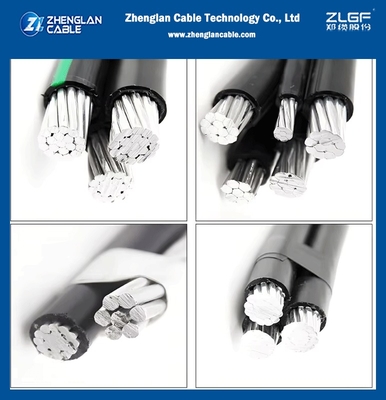 Cabos aéreos isolados XLPE 0,6/1kV NFC 33-209 AAC/XLPE+ AAAC /XLPE 3X70mm2+54,6mm2