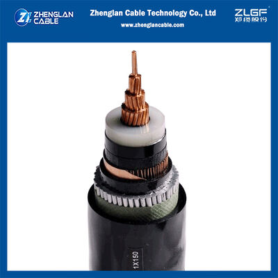 Cabo de energia de média tensão com isolamento XLPE com núcleo de cobre de 12/20KV, armadura AWA para enterramento direto