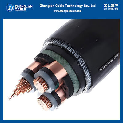 6.35/11KV 3x50mm2 CU/SC/XLPE/SC/CTS/PVC/SWA/PVC cabo de cobre tipo blindado cabo de alimentação de média tensão