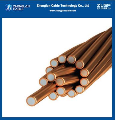 Arame de aço revestido de cobre revestido de cobre revestido de aço revestido de 40% de condutividade 2AWG 7/2.59mm