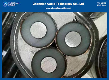 Cabo de alumínio selecionado 3cx95sqmm do núcleo de IEC60502-2 12/20 AL/XLPE/CTS/PVC três fita de cobre