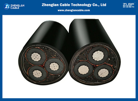 A fita de alumínio do cobre do cabo distribuidor de corrente NA2XY de 12/20KV 3x185sqmm milivolt selecionou o núcleo 3 Unarmored