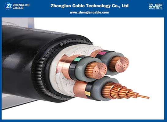 O cabo distribuidor de corrente blindado XLPE de AL/CU 3C isolou 3.6KV revestido PVC - subterrâneo 35KV