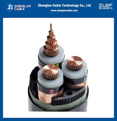 A fita de cobre do cobre do núcleo selecionou 3core o cabo 3x70sqmm 6.35/11kv XLPE isolada